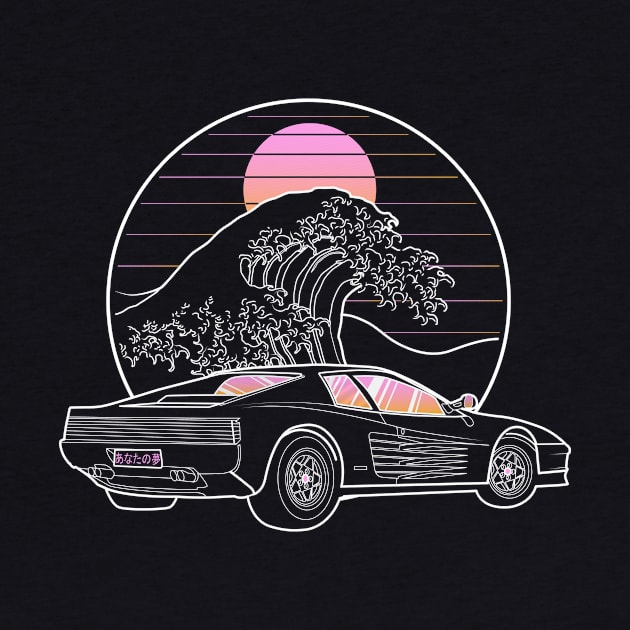 Retro Testarossa Japanese Wave by DreamerWave